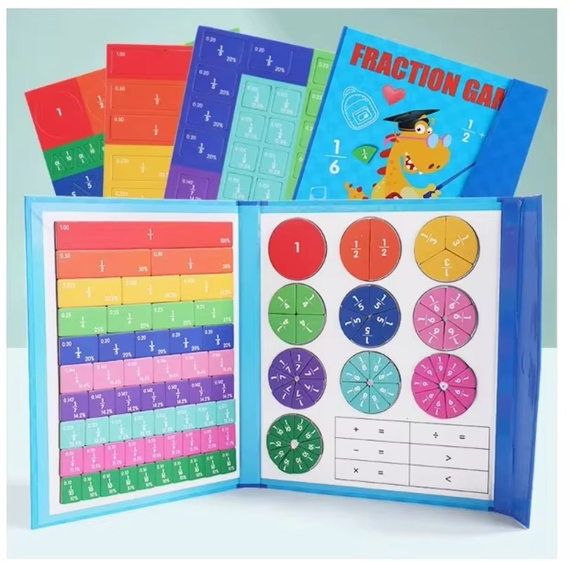 Children'S Educational Early Education Toys Kawaii Magnetic Fraction Disk Assisted Cognitive Arithmetic Learning Education Toys