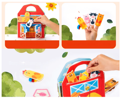 Livre d’Activités Montessori en Feutrine – Éveil et Motricité pour Tout-Petits