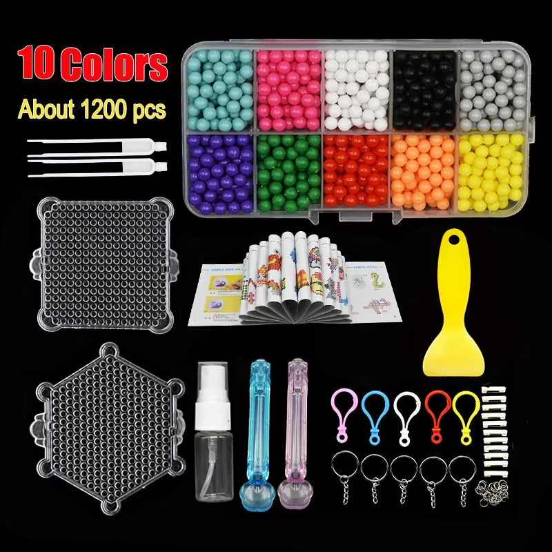 Magical Water Sticky Beads Toy Set DIY Handmade Children Water Spray Magic Crystal Beads Puzzle Craft Kits Kids Educational Toys