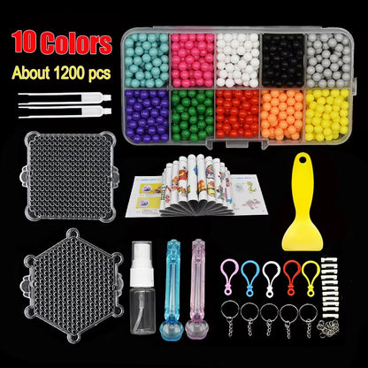Magical Water Sticky Beads Toy Set DIY Handmade Children Water Spray Magic Crystal Beads Puzzle Craft Kits Kids Educational Toys