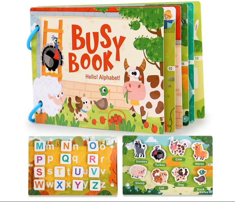 Montessori Baby Busy Stickers Book 'My First Quiet Book' Early Learning Educational Toy for Children Matching Game for Babies