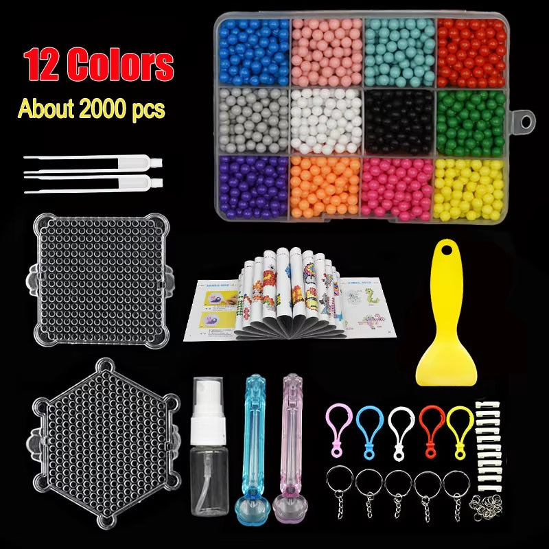 Magical Water Sticky Beads Toy Set DIY Handmade Children Water Spray Magic Crystal Beads Puzzle Craft Kits Kids Educational Toys