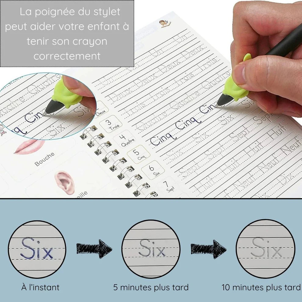 Pack 4 Cahiers Magiques Réutilisables – dès 3 ans