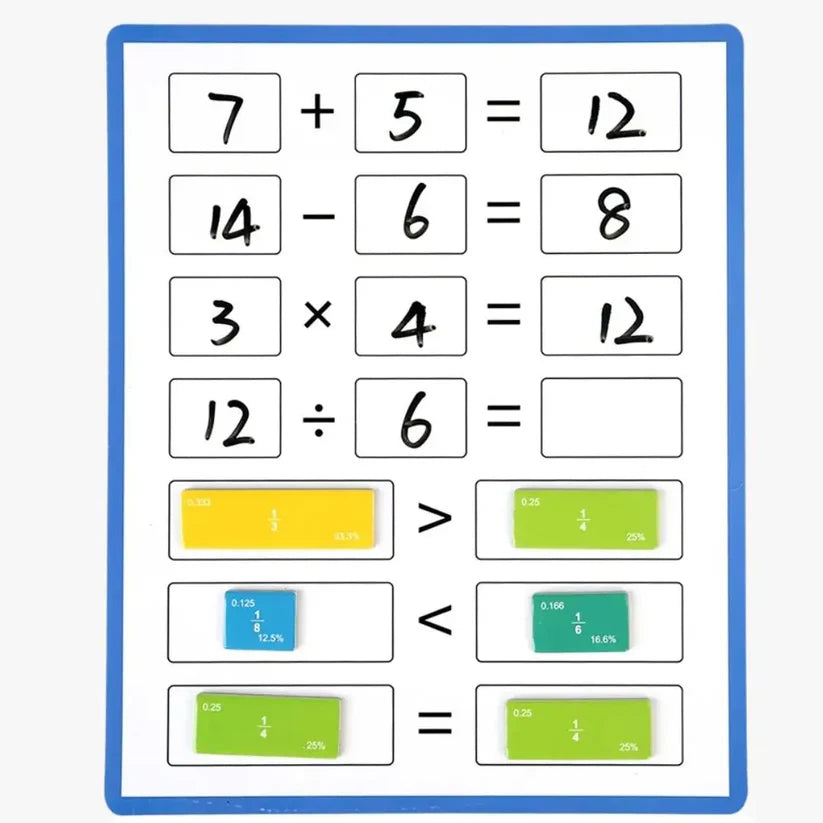 Jeu de Maths Montessori – Fraction Game