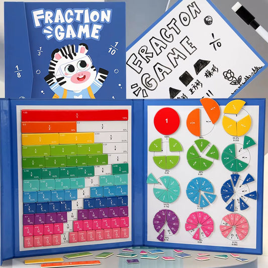 Children'S Educational Early Education Toys Kawaii Magnetic Fraction Disk Assisted Cognitive Arithmetic Learning Education Toys