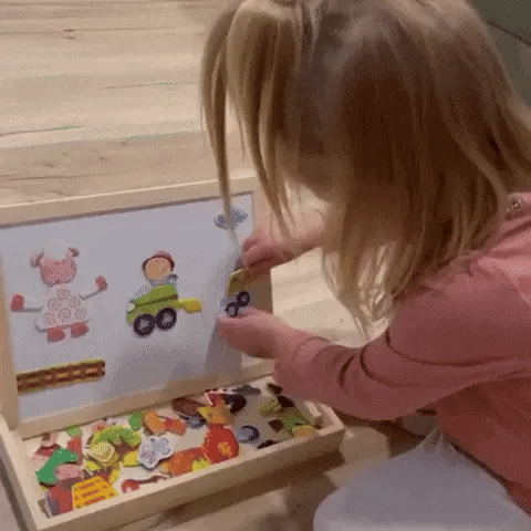 Puzzle Magnétique en Bois 2-en-1