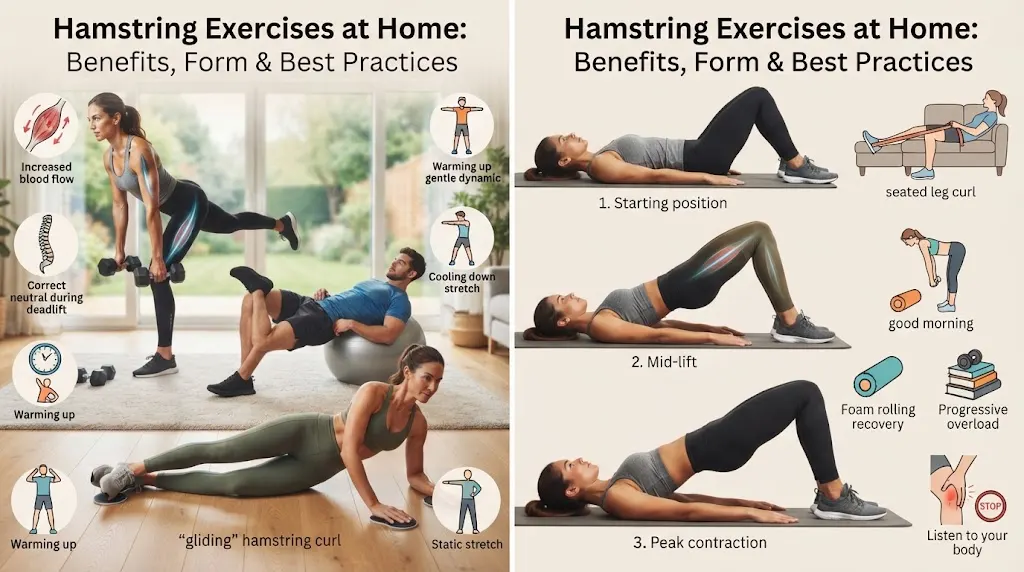 Hamstring Exercises at Home Benefits, Form & Best Practices