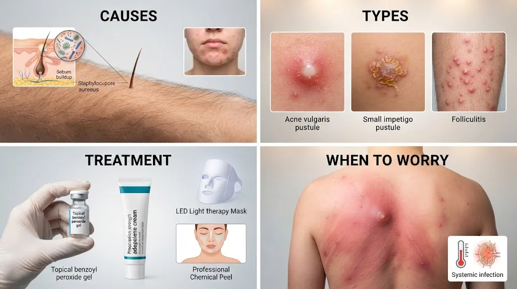 Pustule Causes, Types, Treatment & When to Worry
